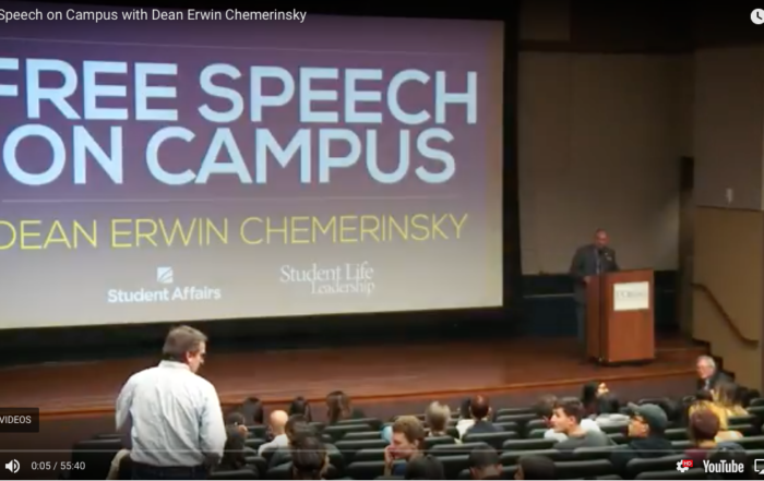 Free Speech on Campus with Dean Chemerinsky talk
