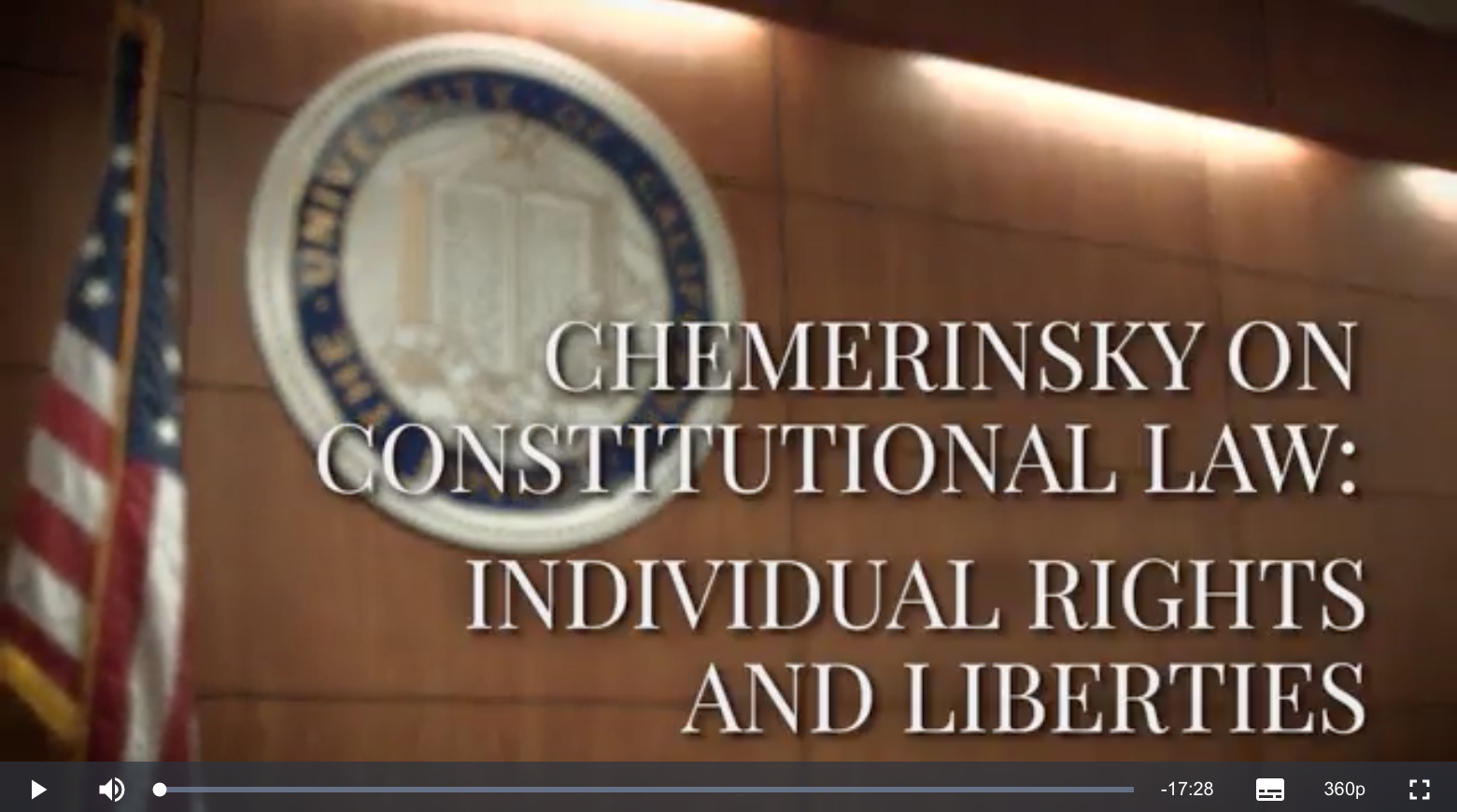 Chemerinsky on Constitutional Law: Individual Rights and Liberties